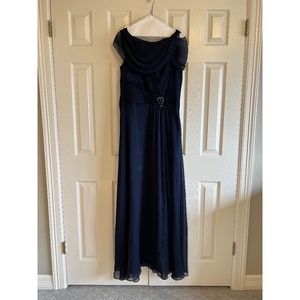 Adrianna Papell Navy Blue Gown Size 12